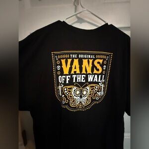 Vans Black and Yellow 'Off The Wall' Graphic Tee